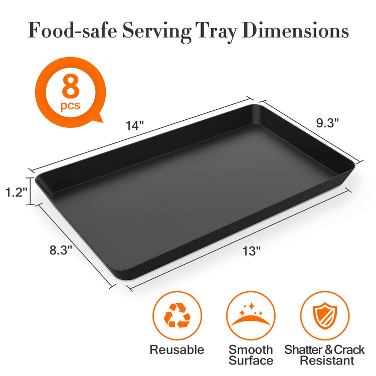 8 pcs Serving Tray for Entertaining (8 Count)