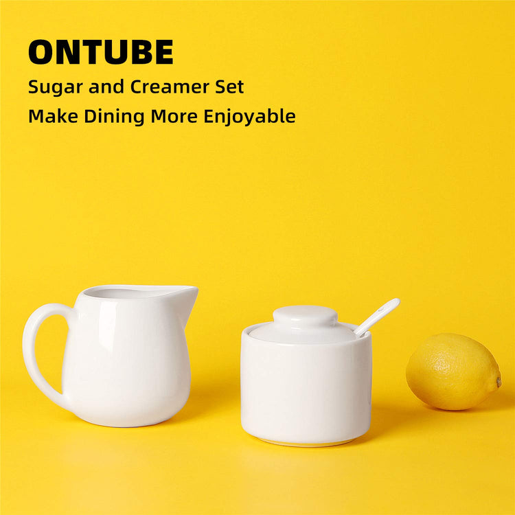 Porcelain Sugar and Creamer Set of 3