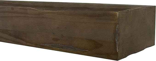 MANTELSDIRECT Breckenridge 72” Fireplace Mantel Shelf with Corbels – Rustic Floating Mantel Shelf for Over Fireplace – Grey Rustic - Wood Shelf for Wall – Pine Box Construction