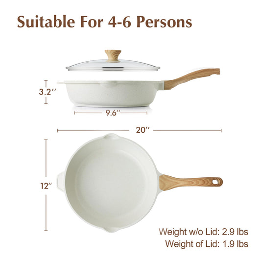 Nonstick Ceramic Saute Pan 12