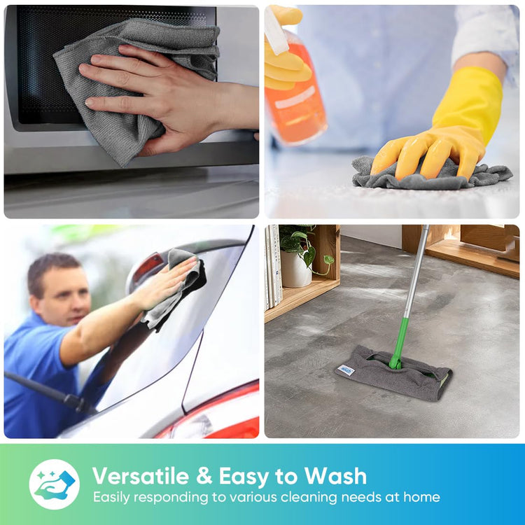 Grey Microfiber Cleaning Cloth (24 Count)