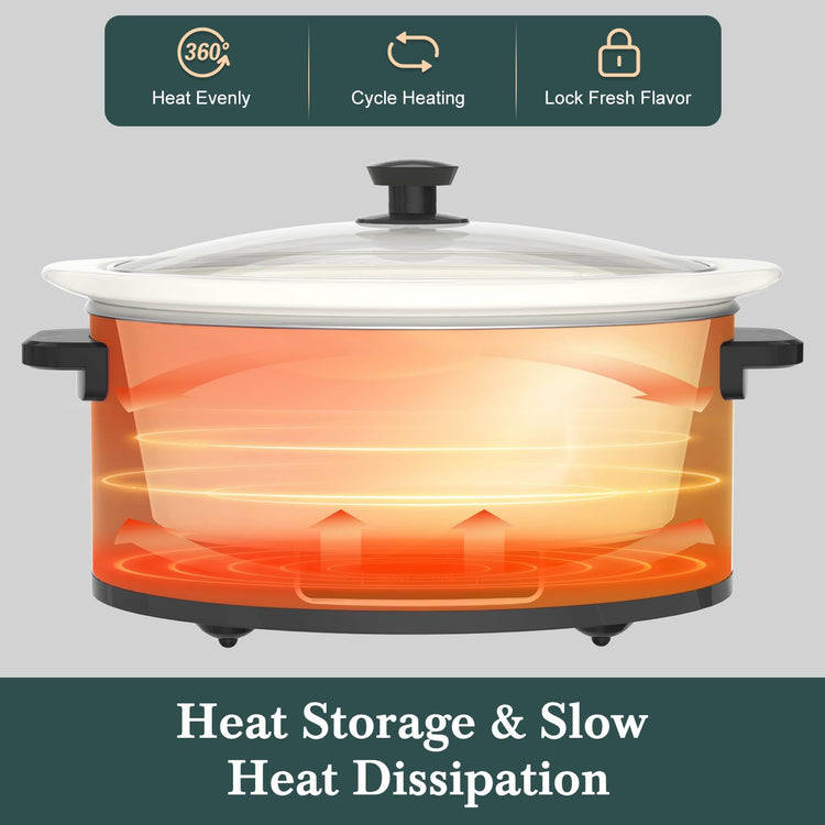 8 Quart Programmable Slow Cooker with Timer Keep Warm