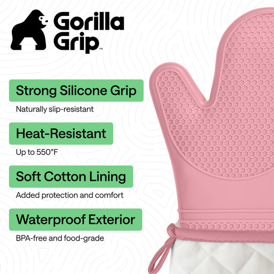 BPA Free Soft Silicone Oven Mitts (2 Count)