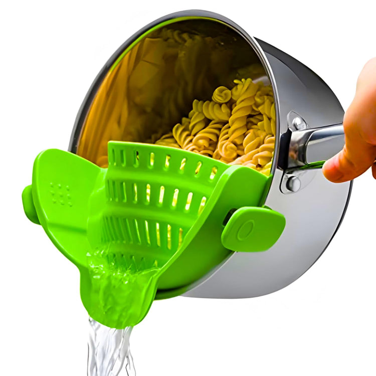 Snap N' Strain Clip On Strainer for Pots and Pans