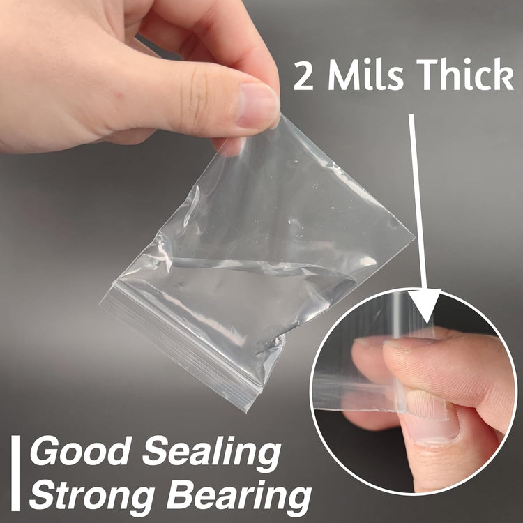 360pcs 3 x 5 inch Plastic Bags, 2 mil Jewelry Bags, Clear Small Zip Bag, Resealable Zip Bag for Small Business, Storage, Candy