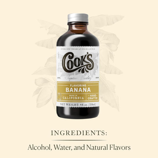 Cook's, Banana Flavoring for Baking, Candies, Beverages and Ice Cream, 8 oz - Nestoria