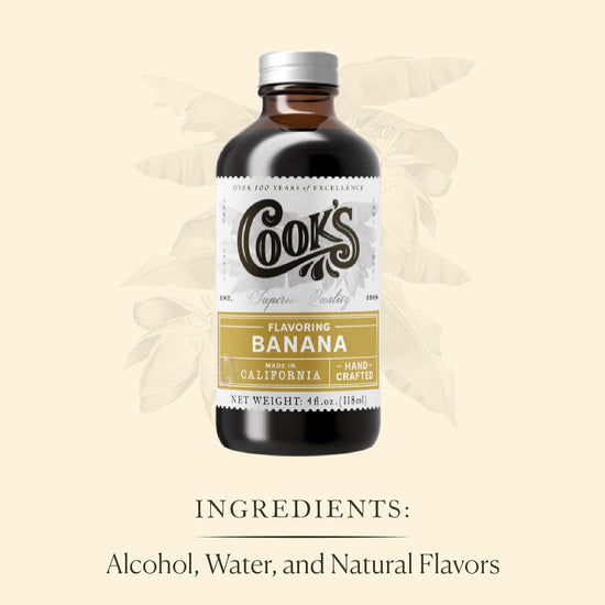 Cook's, Banana Flavoring for Baking, Candies, Beverages and Ice Cream, 8 oz - Nestoria