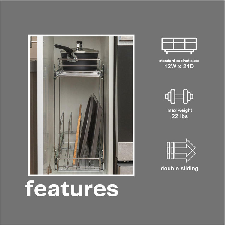Glidez Multipurpose Chrome (Dual Slide / 9" - Extended)