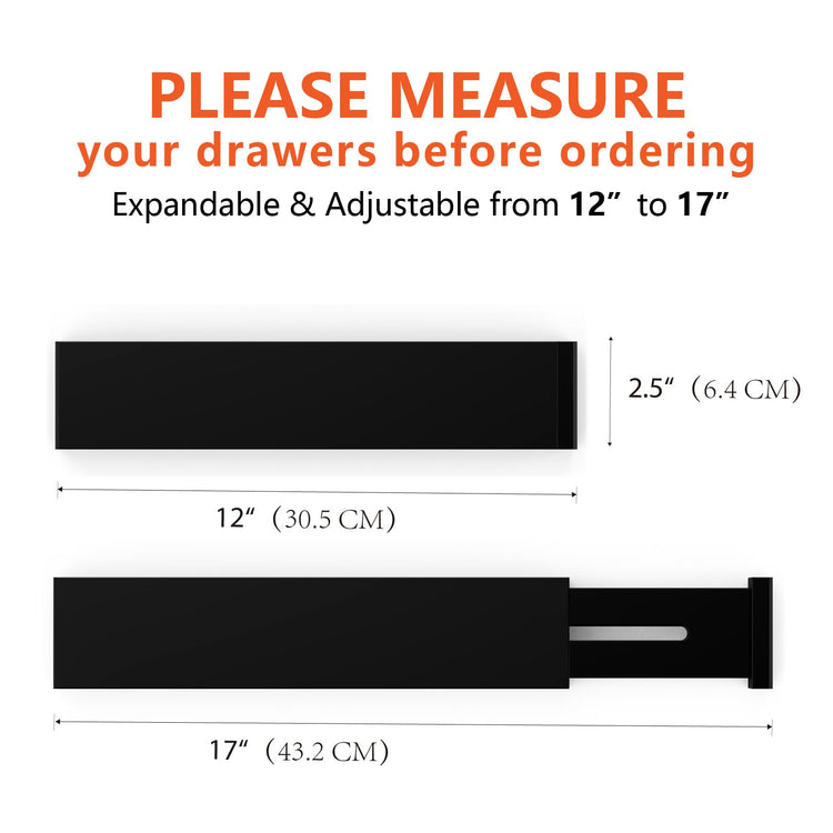 4 Pack Bamboo Drawer Dividers 2.6" High (4 Count)