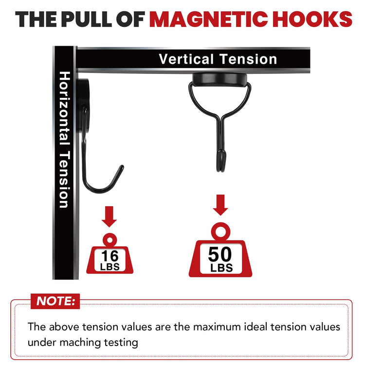 Magnetic Hooks for Cruise Cabins 50Lbs+ Heavy Duty Magnet Hook