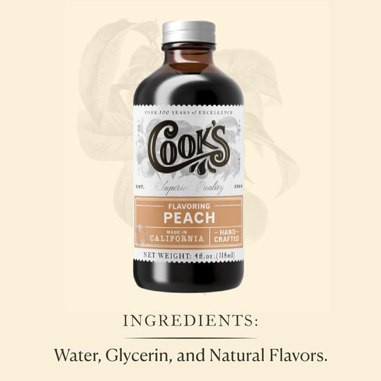 Cook's, Peach Flavoring for Baking, Preserves, Ice Cream, Jam, Cakes, 32oz - Nestoria