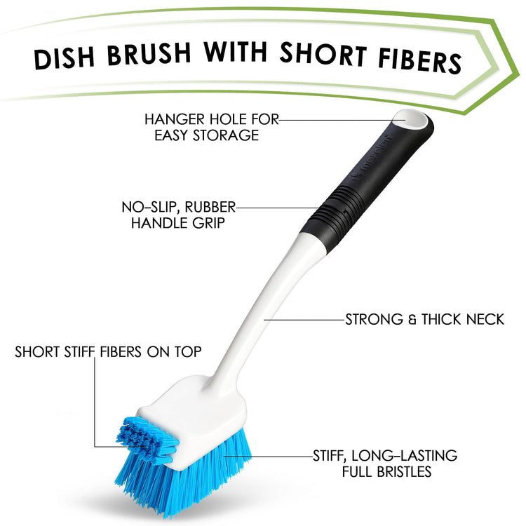 Dish Brush Set of 3 with Bottle Brush (3 Count)