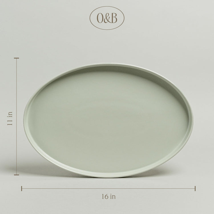 Over&Back Stackable Stoneware Serving Platter