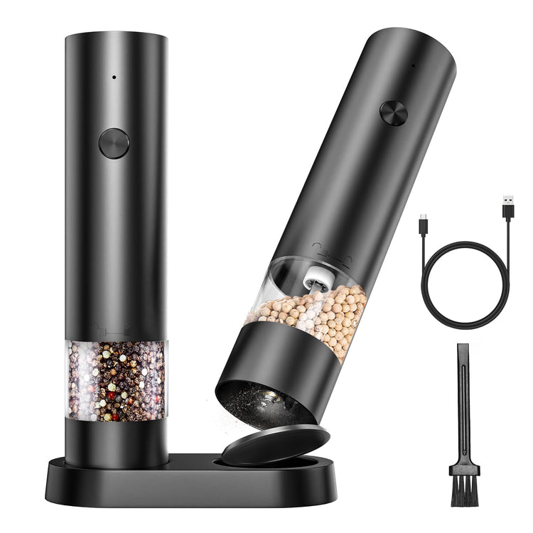 Electric Salt and Pepper Grinder Set