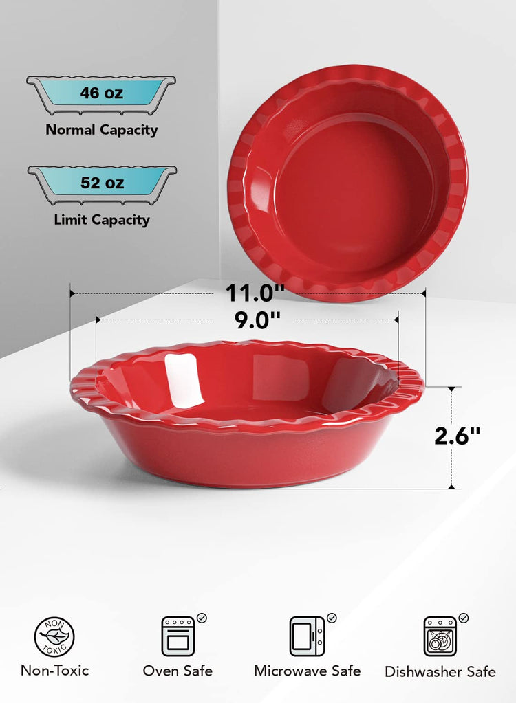Ceramic Pie Pans for Baking (2 Count)
