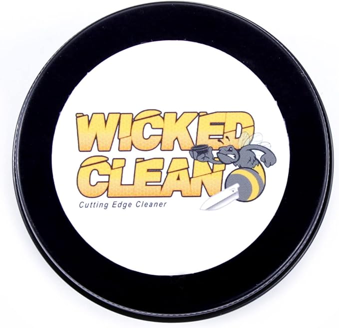 WICKED CLEAN - (2.0 oz.) - Cutting Edge Knife Cleaner - For Stainless Steel, Carbon Steel, and Damascus Steel - 100% Organic & Food Safe - (USA Made) – Cleans & Protects