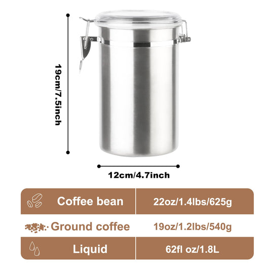 Stainless Steel Food Container with Clear Lids Airtight Storage Container Stackable Small Canisters Kitchen Pantry Storage for Cereal