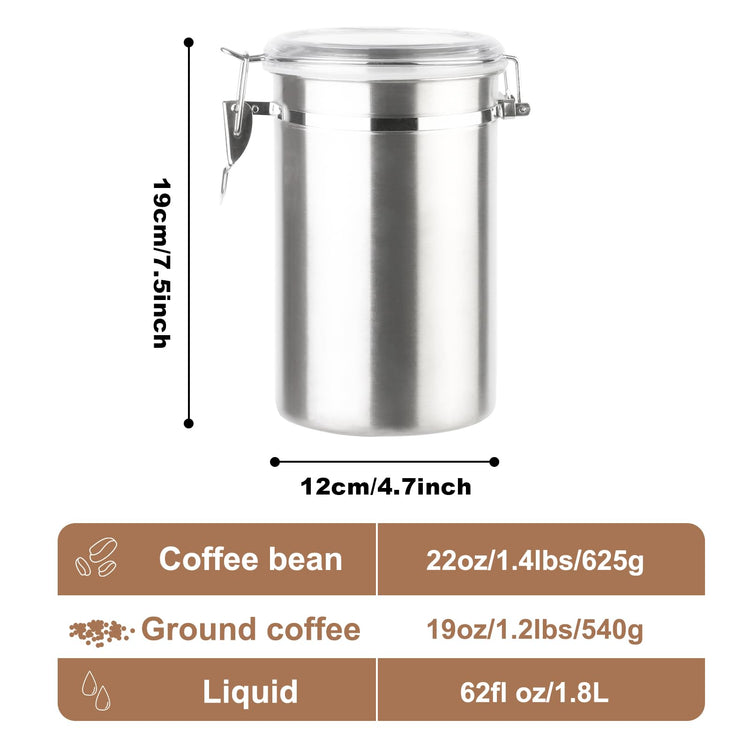 Stainless Steel Food Container with Clear Lids Airtight Storage Container Stackable Small Canisters Kitchen Pantry Storage for Cereal
