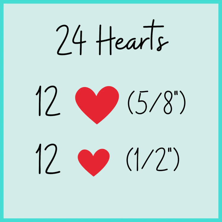 Red Icing Hearts (108 Count)
