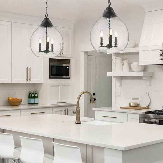 Golden Lighting Ariella 3-Light Pendant in Matte Black