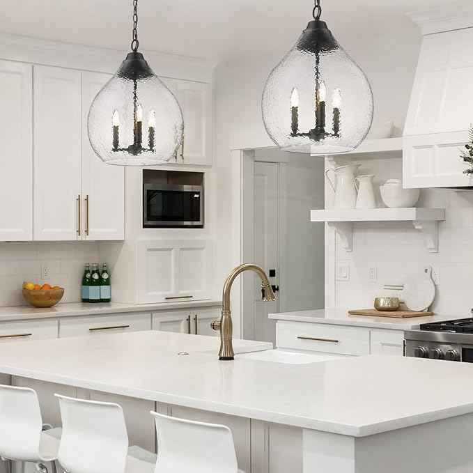 Golden Lighting Ariella 3-Light Pendant in Matte Black
