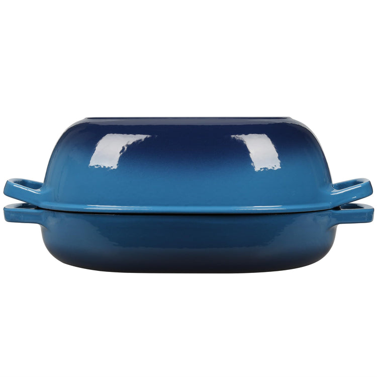 Enameled Cast Iron Oval Dutch Oven Pot with Lid