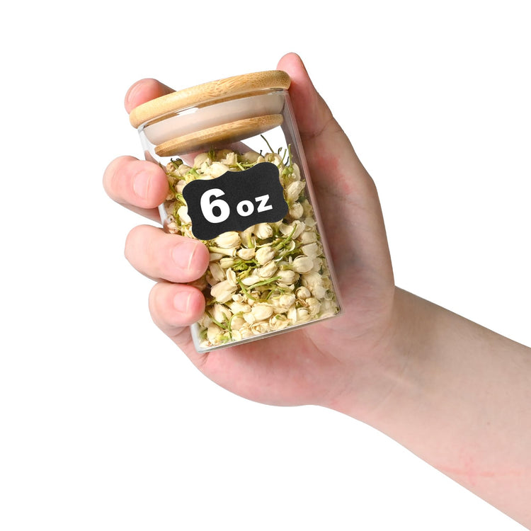 6oz Glass Food Storage Jars (6 Count)