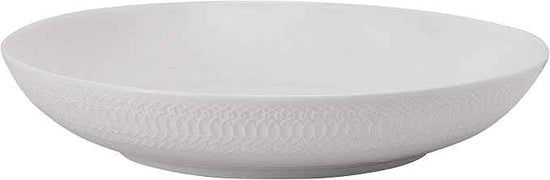 Mikasa Levi 40 Piece Bone China Dinnerware Set, Embossed Plates Bowls, Chip-Resistant, Lightweight, Elegant and Durable, Service for 8, White