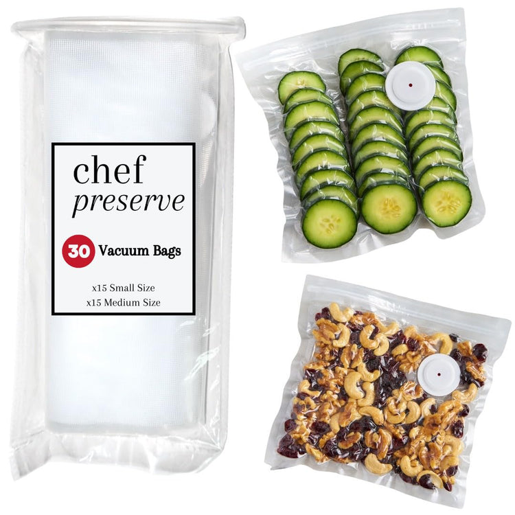 Reusable Vacuum Sealer Bags for Food (30 Count)