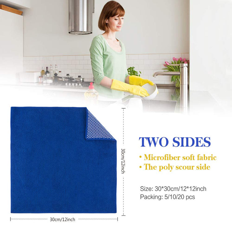 Dish Cloth for Washing Dishes Kitchen Washcloth Cleaning Cloth (5 Count)