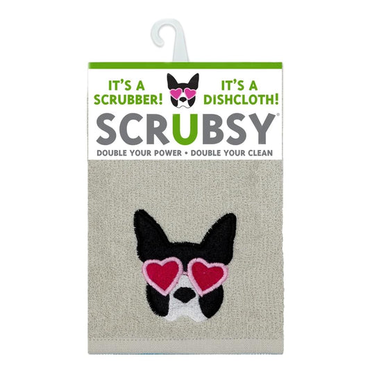 MÜkitchen SCRUBSY 100% Cotton Kitchen Dish Cloth with Built in Scrubber