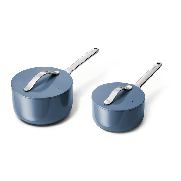 Non Stick Ceramic Sauce Pans with Lids (2 Count)