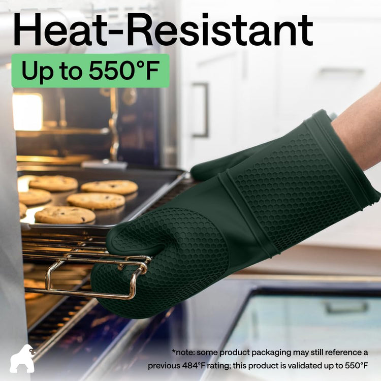 BPA Free Soft Silicone Oven Mitts (2 Count)
