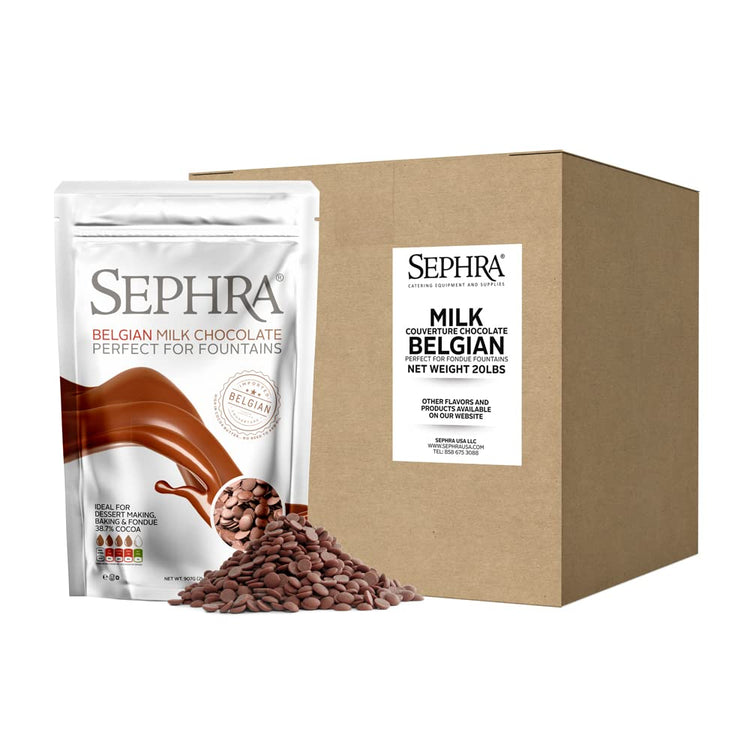 Fountain ready Belgian Milk Chocolate 20lb Case (320 Ounce)