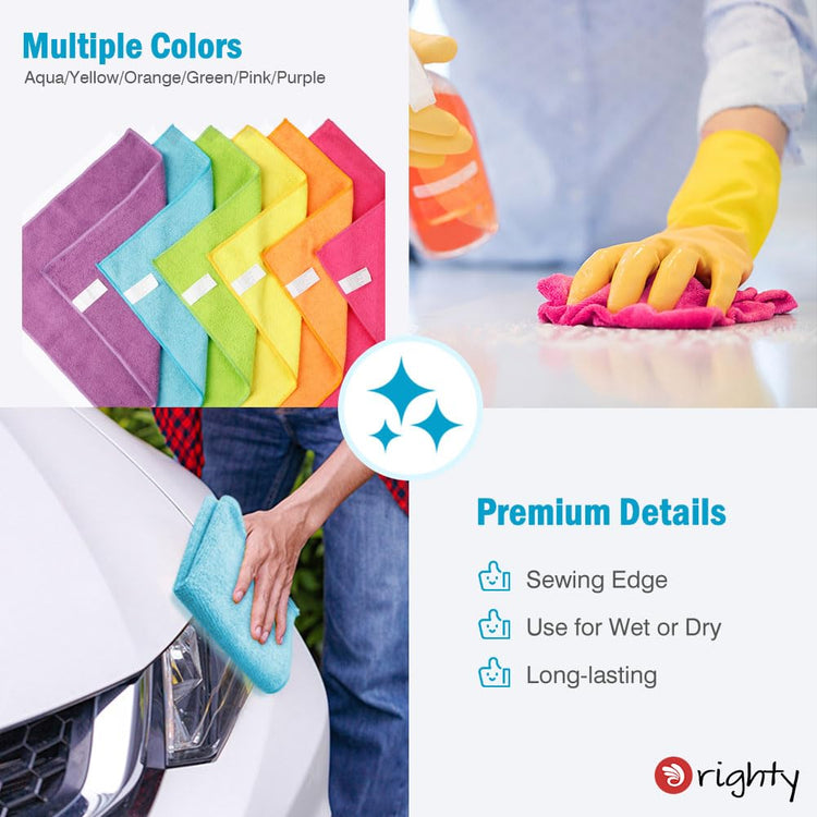 Microfiber Cleaning Cloth (12 Count)