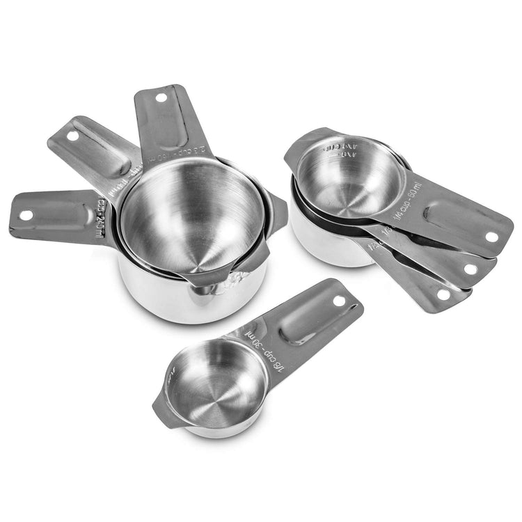 7-Piece 18/8 Stainless Steel Measuring Cups Set, Silver