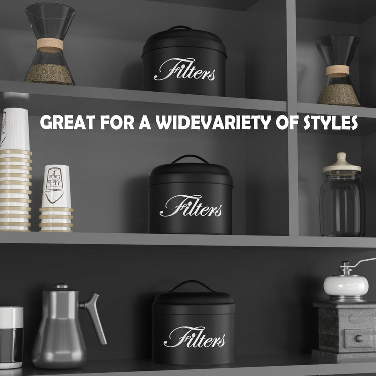 Black Basket Coffee Filter Holder With Lid
