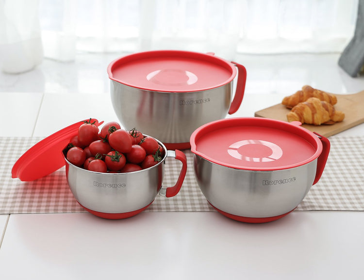 Stainless Steel Mixing Bowls Set with Lids
