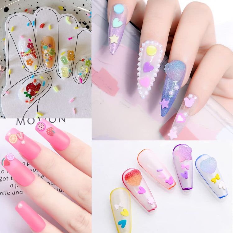 120G Fake Sprinkles Resin Sprinkles Fake Candy Sprinkles Clay Sprinkles Polymer Sprinkles Polymer Clay Slices for Nail Art DIY Crafts Cake Phone Case（Clay Slices+Sugar+Zuan+12C (4.2329 Ounce)