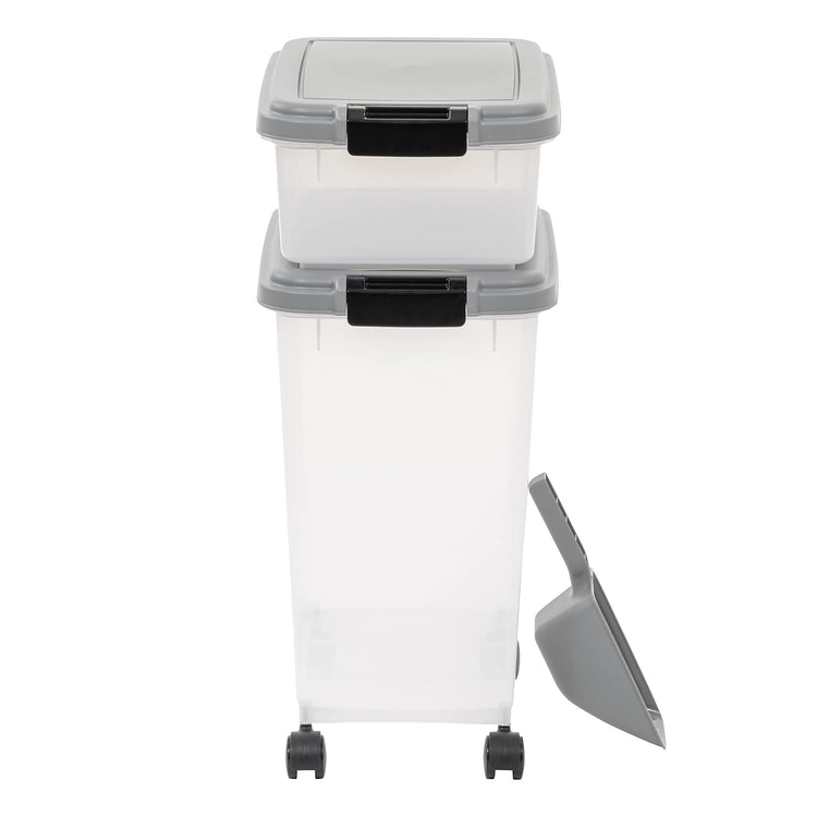 3 Piece Airtight Pet Food Storage Container Combo with Scoop (3 Count)