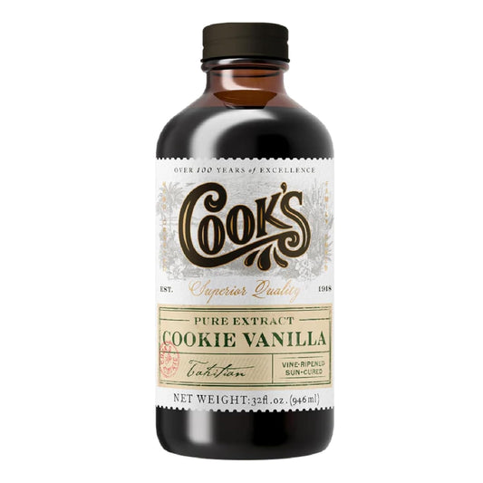 Cook's, Pure Cookie Vanilla Extract, Floral Vanilla Extract for Cakes, Cookies, Pastries, Ice Creams, 32 oz - Nestoria