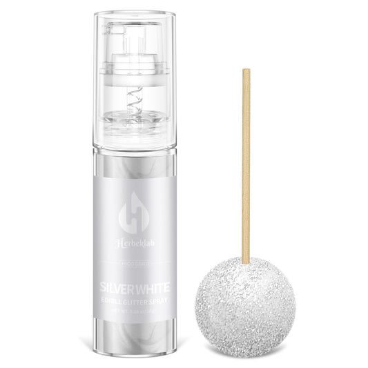 White Edible Glitter Spray