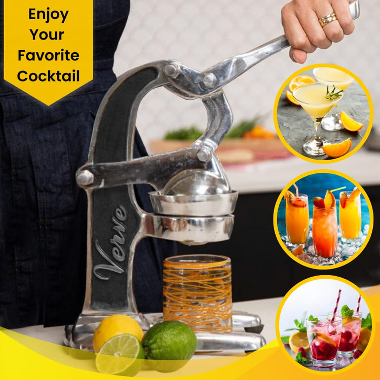 Artisan Cast Aluminum Professional Grade Manual Hand Press Juicer for Orange