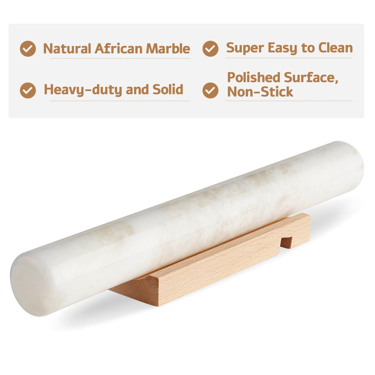 African Natural Marble French Rolling Pin