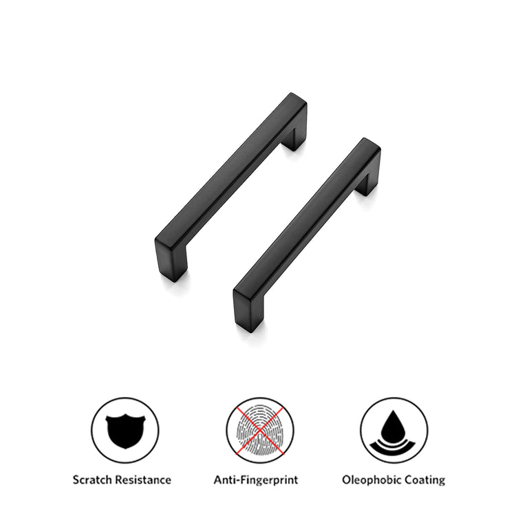 Matte Black Cabinet Handles Solid Cabinet Pulls (3 Count)