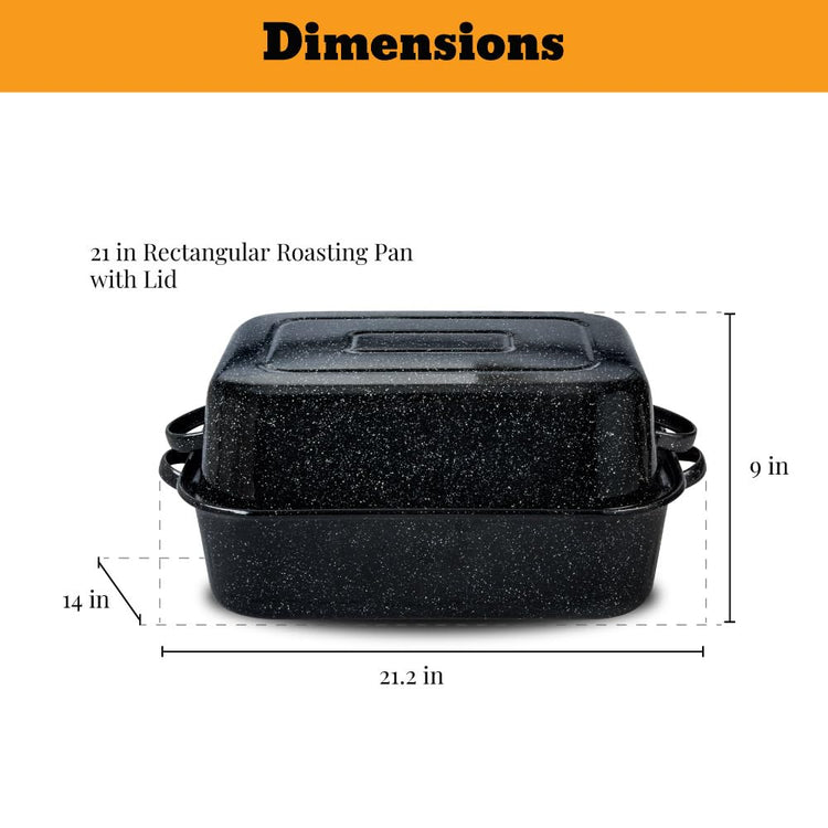 25 lb Rectangular Roaster Set