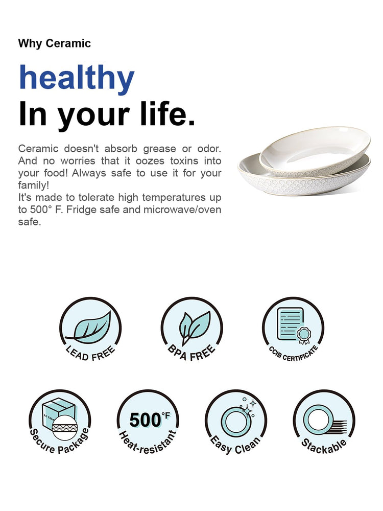 Ceramic Serving Bowls Set of 2 (2 Count)