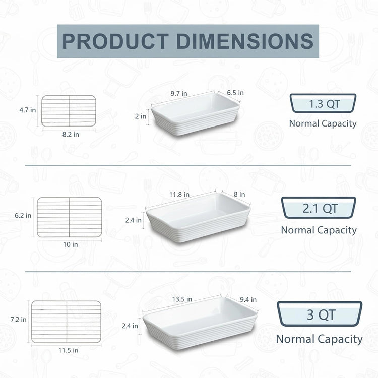 Baking Dishes for Oven (3 Count)