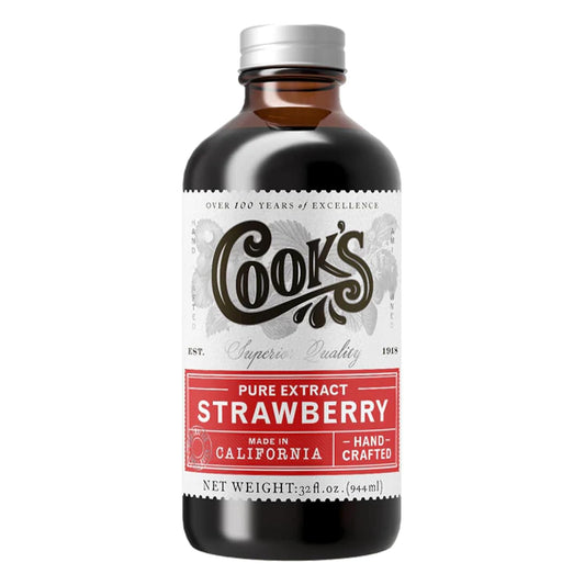 Cook's, Strawberry Extract for Baking, Preserves, Syrup, Cookies, Cakes, 32 oz - Nestoria