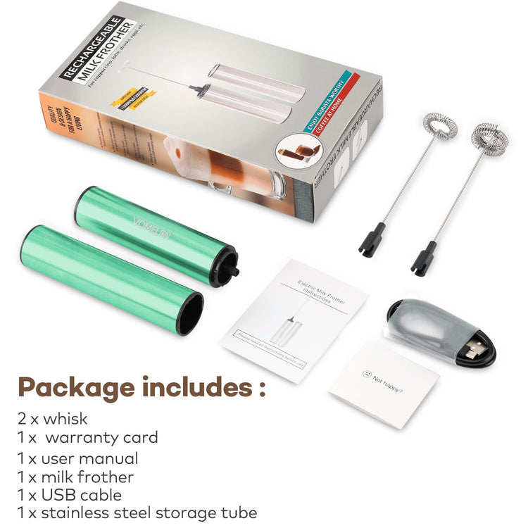 Milk Frother Rechargeable Battery Operated Frother for Coffee